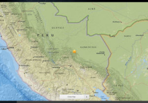 Se registra sismo de 5.1 en la escala de Richter al sureste de Perú